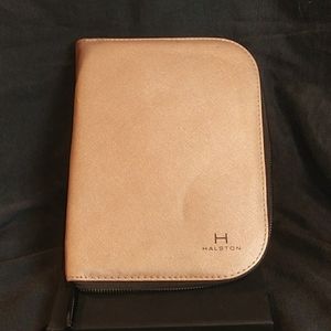 Halston Jewelry Travel Portfolio.Rose Gold Leather.